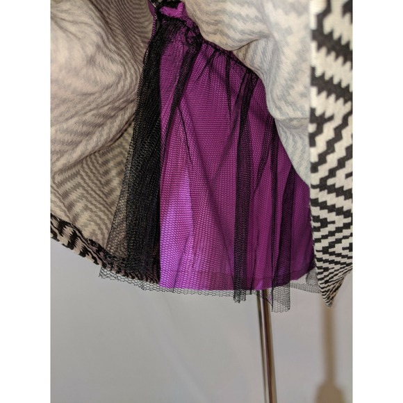 Jessica Simpson Chevron Dress Black White‎ Spaghetti Straps Convertible Lined 4 - Picture 7 of 11